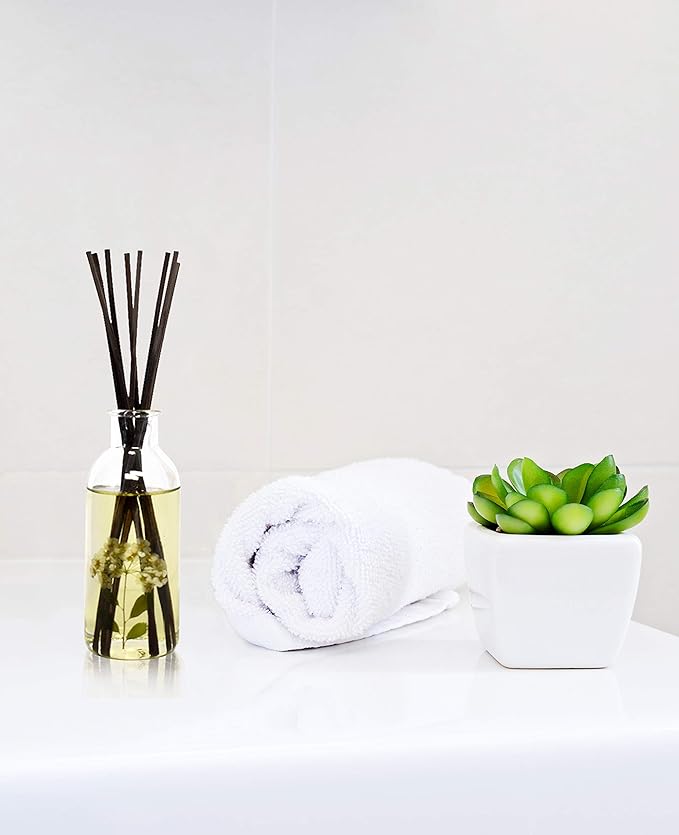 Urban Naturals Spring Blooms Scented Reed Diffuser Oil Set | Real Flowers in The Bottle! Bulgarian Rose, Egyptian Jasmine, Blue Orchid, Lily of The Valley, Amber | Great Idea