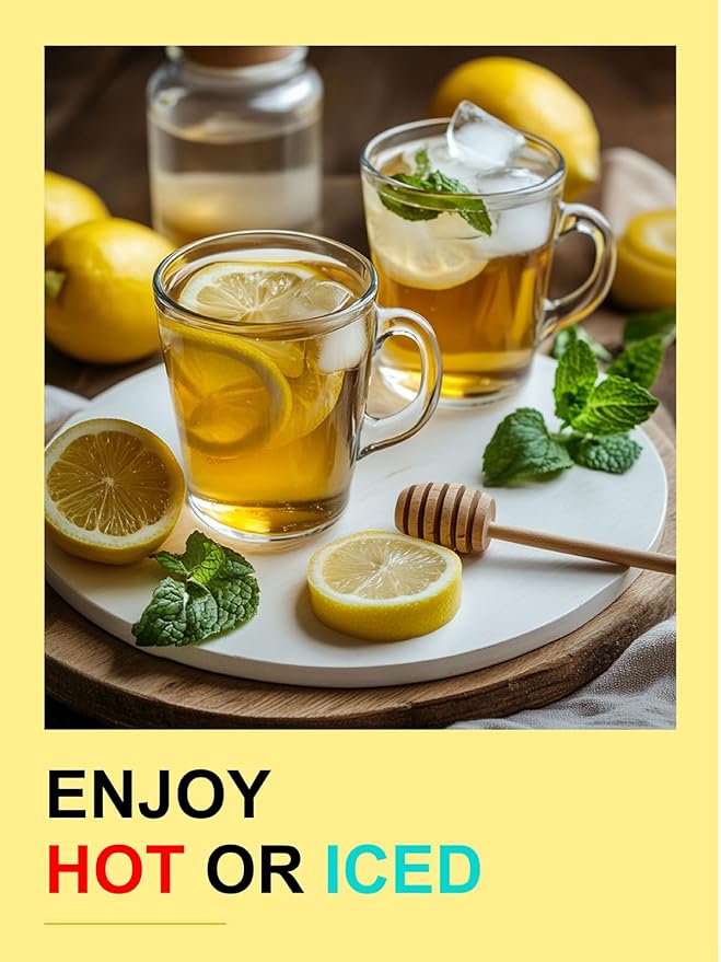 TeeLux Lemon Herbal Tea, Caffeine Free Tea with Lemon, Rosehips, Stevia, Licorice, Tangy & Refreshing Taste, 100 Count