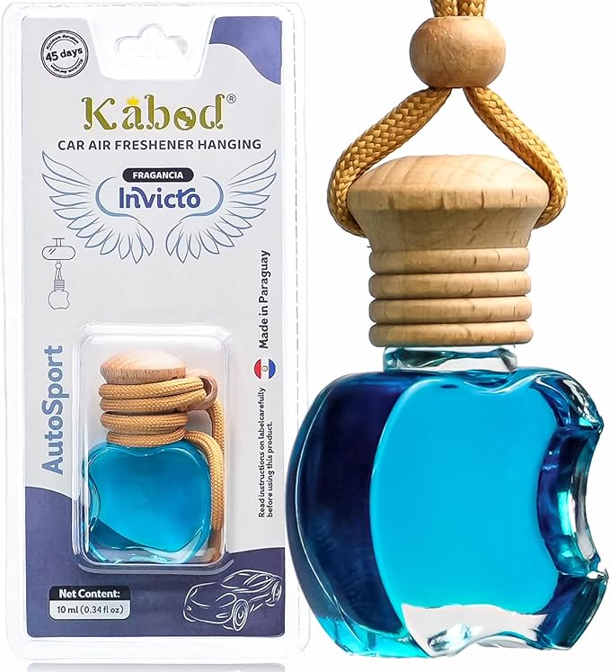 Kabod Invicto Car Air Freshener for Men | Hanging Essential Oil Diffuser | Strong Invictus-Inspired Scent | 10 ml | Lasts Up to 45 Days | Odor Eliminator