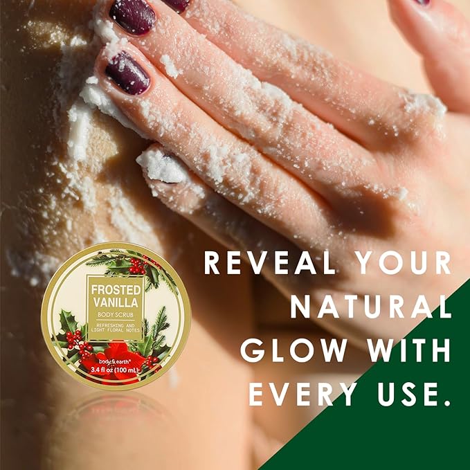 Spa Baskets for Her - BODY & EARTH Spa Sets for Women, 5 Piece Mothers Day Gifts with vanilla Scented Bath Wash, Body Scrub, Body Lotion, Hand Soap