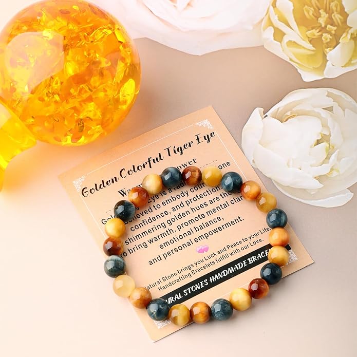 AD Beads 4mm6mm8mm10mm Handmade Bracelet - Natural Gemstone for Peace and Tranquility - Meditation, Yoga, Healing and Energy Gift for Unisex