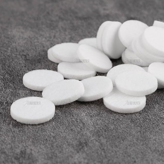 AUEAR, 100 Pack White Round Mini Diffuser Refill Pads Replacement Pad for Necklace Pendant