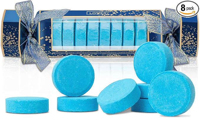 Shower Steamers Aromatherapy, 8 Essential Oil Bath Bombs for Your Shower, Natural Shower Tablets in Ocean Bliss, Honey Almond, Lavender & White Rose Jasmin, Birthday, Unique Gifts for Women