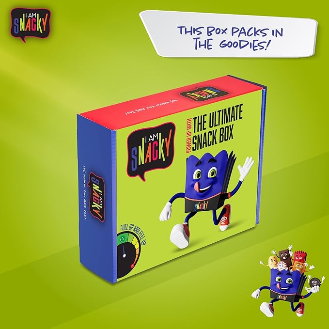 I AM Snacky - Haloween Trick or Treats Snack Box Variety Pack Care Package + Greeting Card - SNACKY'S PARTY PACK (100 Count) Birthday Sweet Treats Gift Basket, Candies Chips, Office Food Assortments