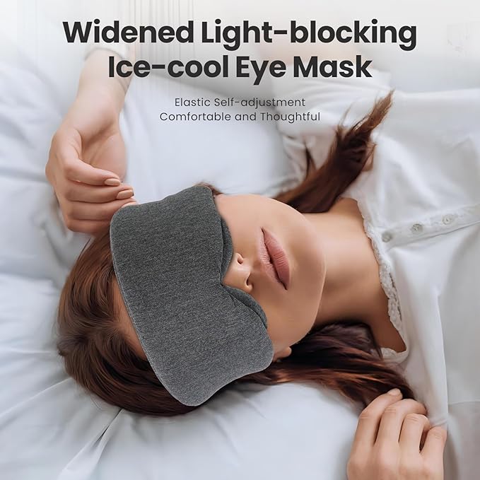 3D Eye Mask Sleep Mask for Travel Light Blocking Comfortable Eyemask Lightweight Non-Press Sleeping Mask Eye Protection for Deep Sleep Optimal Sleep Experience (Black)