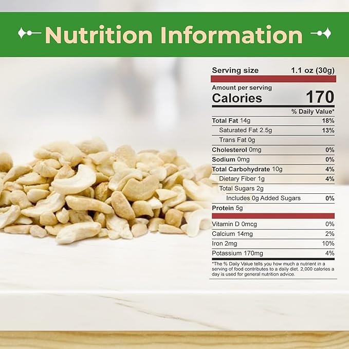 Sincerely Nuts - Raw Cashews Pieces Unsalted | Healthy Snack, Source of Protein | Keto and Paleo Friendly Gourmet Quality Vegan | Organic Cashew Nuts Bulk, 5 lb. Bag