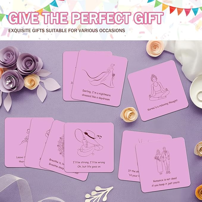 Positive Affirmation Cards for Women Inspirational Birthday Gifts for Music Lovers Motivational Cards for Game Nights Easter Mother’s Day Gifts (50pcs)