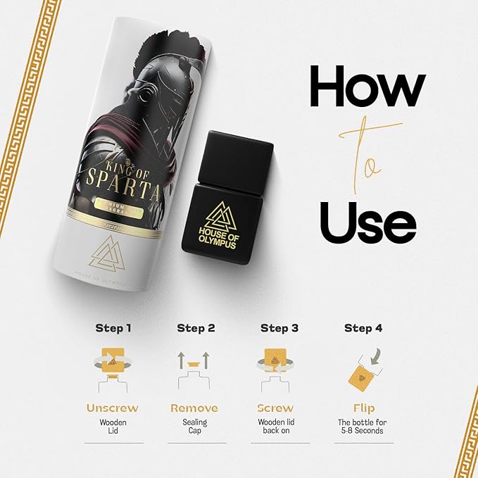 King of Sparta Hanging Car Air Freshener for Men, Only Natural Essential Oils - Luxury Car Air Diffuser by House of Olympus - Made in USA