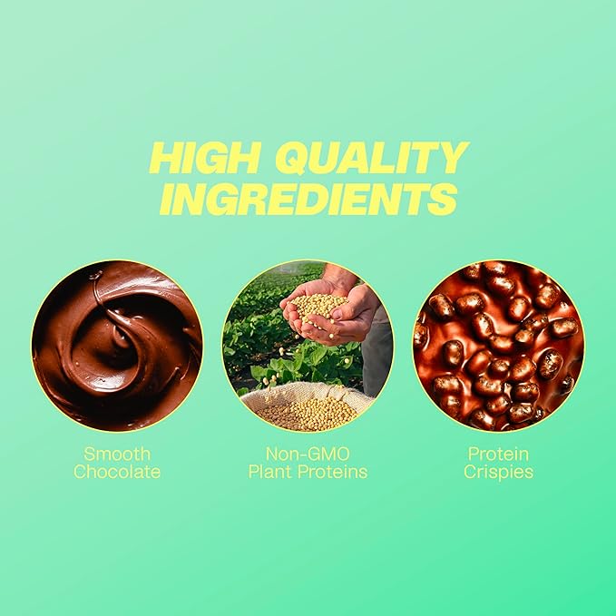 Misfits Vegan Protein Bars, Mint Chocolate Chip | Plant Based, Low Sugar & Carb, High Fiber Snacks | Pack of 12