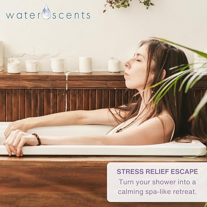 Water Scents Shower Steamer Mist – Aromatherapy Flower Fizzy with Lavender & Orange Essential Oils – Natural Self Care, Vegan, Travel Essentials, Stress Relief | 6-Packs