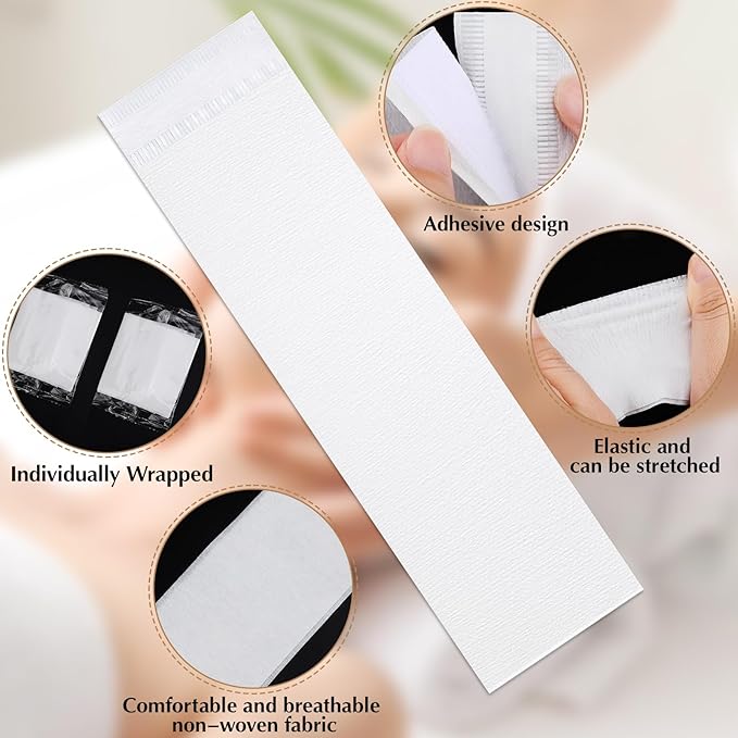 200 PCS Disposable Hairband for Women, Non-woven Fabric Spa Headband for Makeup, Travel, Securing Hair during Facial