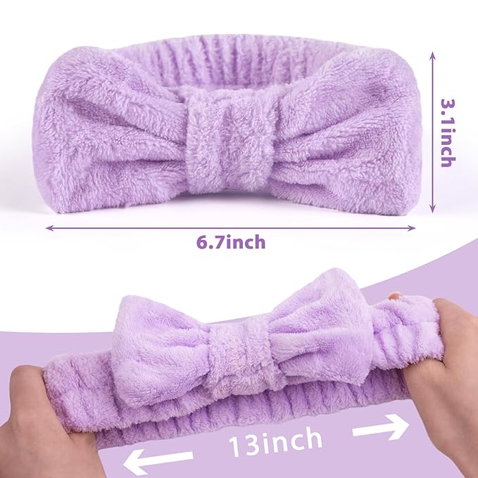 Shindel 6PCS Spa Headbands for Women, Skincare & Makeup Headbands for Face Washing, Gift for Teen Girls (Assorted Colors)