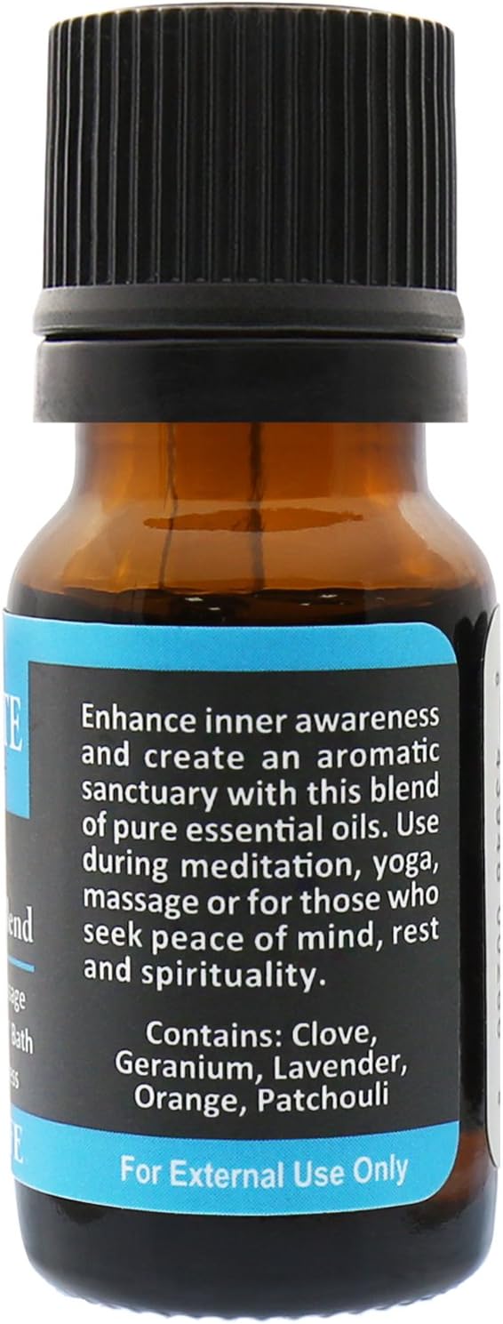Plantlife Meditate Aromatherapy Essential Oil Blend - Straight from The Plant 100% Pure Therapeutic Grade - No Additives or Fillers - Made in California 10 ml