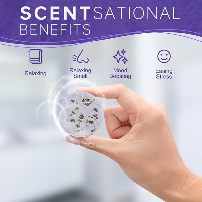 Shower Steamers Aromatherapy Birthday Day Gifts 8 Pcs Lavender - Shower Bombs with Essential Oils Bath Bombs Birthday Gifts for Women