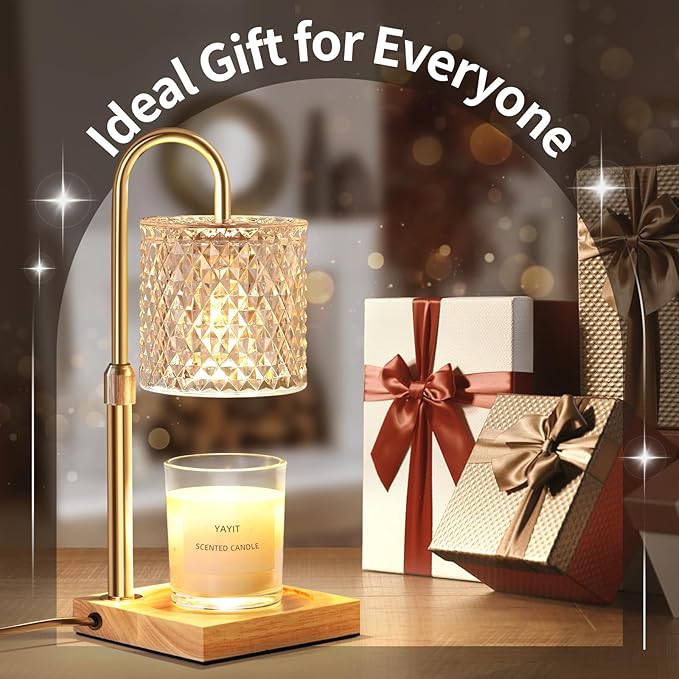 Candle Warmer Lamp with Timer Dimmer Adjustable Height, Lamp Candle Warmer for Jar Candles, Home Decor, for Women Birthday
