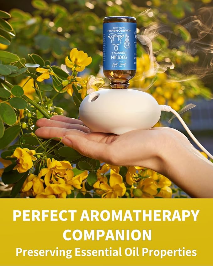 VTS Waterless Diffuser for Essential Oils, Aromatherapy Essential Oil Nebulising Diffuser for Home, Bedroom, Bathroom, Living Room, Outdoor, Office, Car