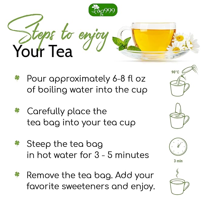 TOG999, Premium Tea Bags, 100% Natural & Pure, Loose Leaf Herbal Tea. No Sugar, No Gluten, Vegan. (60 Bags, Plantain Tea)