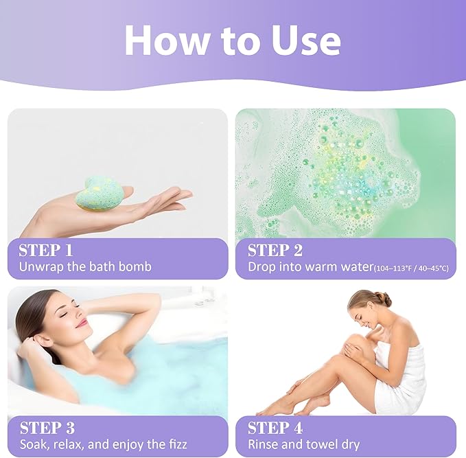 Heart-Shaped Bath Bomb Set – 9 Colorful Fizzies with Essential Oils, Spa & Stress Relief Gifts for Her & Him, Ideal for Birthday, Mother’s Day, Valentine’s Day & More