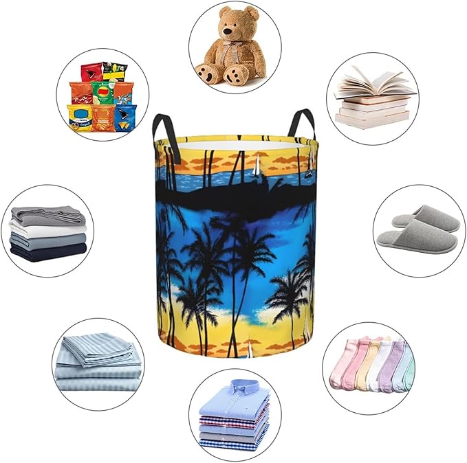 Laundry Basket Set Up Collapsible Large Capacity, Dirty Clothes Basket Durable Lightweight Hamper With Handles Ideal For Clothes,Toys Home OrganizationSize19.6in X 15.7,in63L