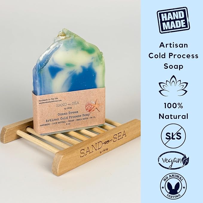 Birthday Gift Baskets for Women, Handmade Ocean Gift Box, Natural Relaxing Spa Self Care Package for Women 13 Pc, Spa Gifts for Woman, Gift Basket for Her, Birthday Box (Ocean Dream)