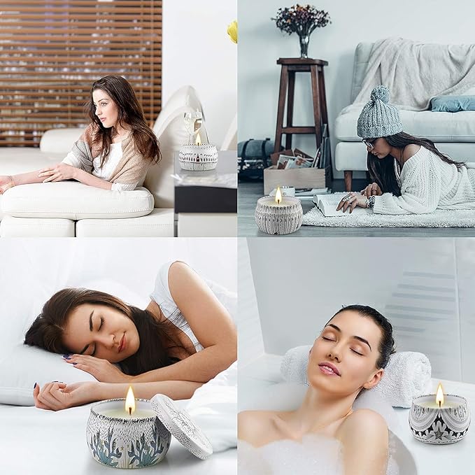 6 Pack Scented Candles Gift Set, Aromatherapy Candles for Home Scented, 200H Long Lasting Soy Wax Candle Gifts for Women, Ideal for Birthday, Mother's Day, Valentine, Christmas