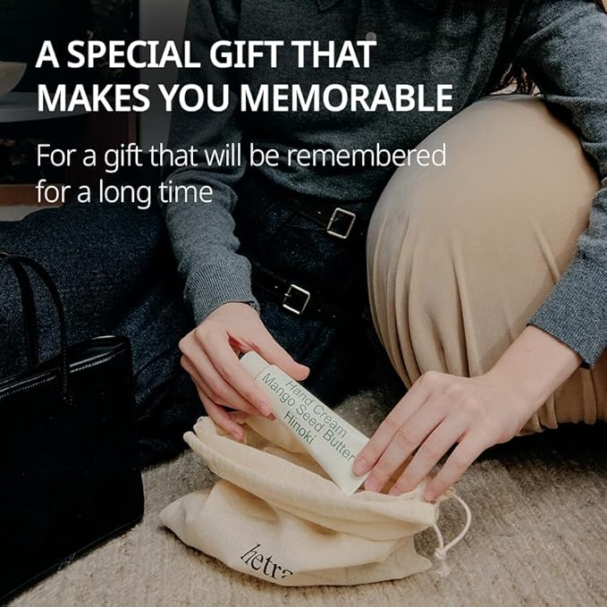 hetras. Perfume Hand Cream | Hinoki - Fresh Cypress Scent | Korean Subtle Perfumed Hand Moisturizer with Mango Seed & Shea Butter | Hydrates, Nourishes & Softens Very Dry Skin, 1.69oz.