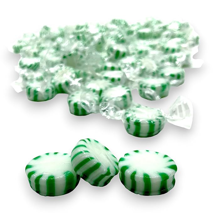 Sugar Free Spearmint Starlight Gourmet Hard Candy - Keto Friendly, 1.5 lbs Cool Refreshing Mints Individually Wrapped - Ideal Diabetic Candy, Gluten Free(24 oz)