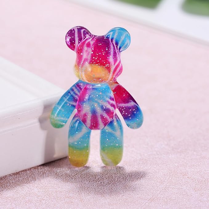 Worry Bear, Pocket Bear Hug, Anxiety Relief Gifts for Men Women, Mental Health Positivity Gift, Stress Relief Gift for Her, Comforting Gifts for Son Daughter Back to School, Rainbow Gradient