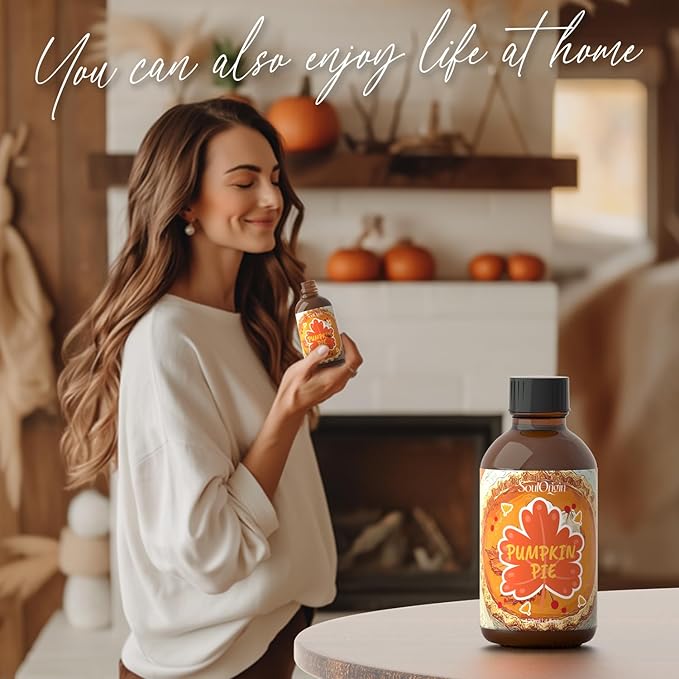 Pumpkin Pie Essential Oil 120ml (4 Fl Oz), Cozy Fall Fragrance Oils for Aromatherapy Essential Oil Diffuser, Natural Autumn Scented Oils for Candle Making, Gifts for Women