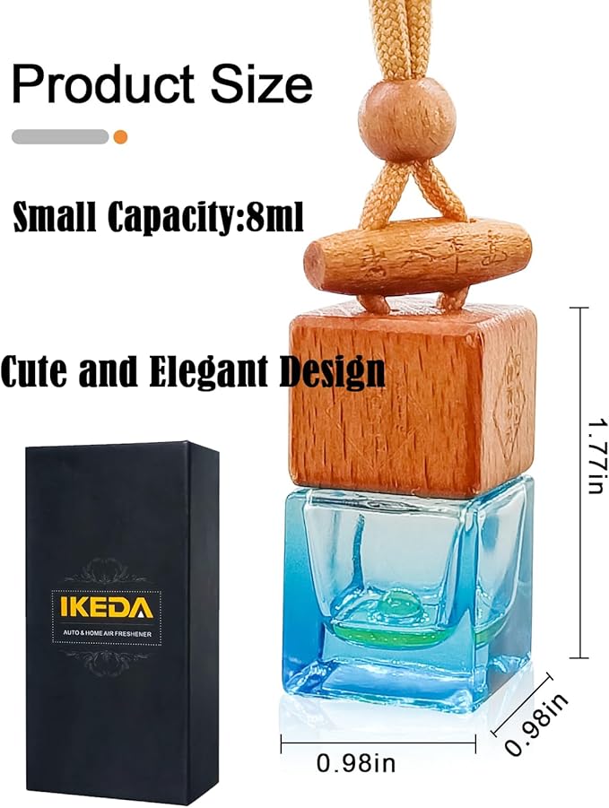 Car Air Freshener 8ml Nature Scents | 45-Days Long-Lasting Fragrance | Automotive Hanging Diffuser Bottles | Remove Auto Odor Fresh Air for Men Home Deodorizer (1pcs, Red Sandalwood)