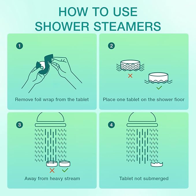 Shower Steamers Aromatherapy - 18 Pack Shower Bombs Birthday Christmas Gifts for Women Men, Eucalyptus for Shower, Nasal Relief,Self Care Spa Gifts for Women - Eucalyptus & Mint