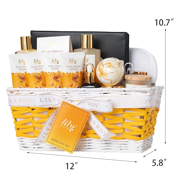 Christmas Gifts for Women - 21-Piece Luxury Bath & Body Gift Basket Set for Women, Spa Gift Basket Self Care Gifts for Her | Gift Set for Mothers Day, Birthday Gifts, All Occasion Present