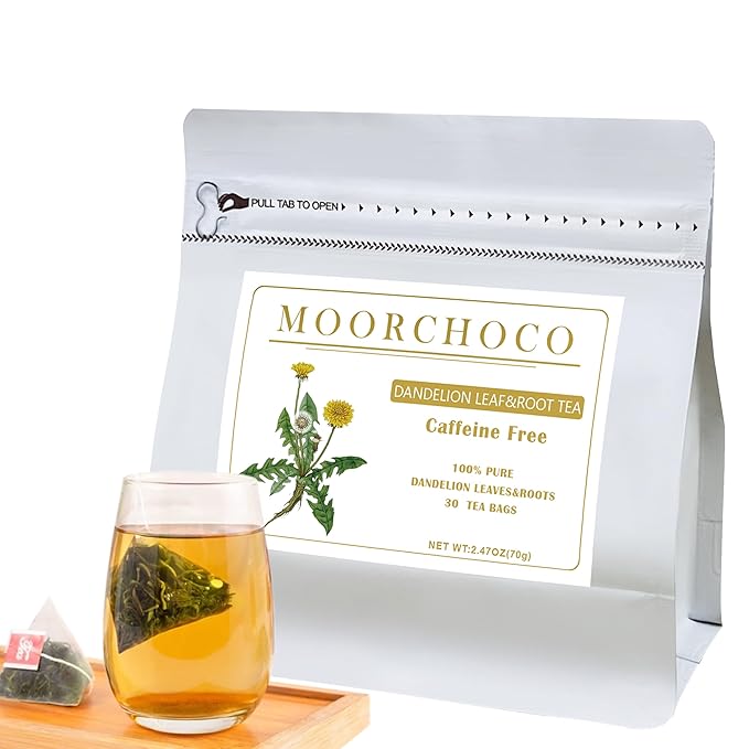 Dandelion Leaf & Root Tea bags, 30 Teabags,70g - Natural Dandelion Herbal Tea - Non-GMO - Caffeine-free