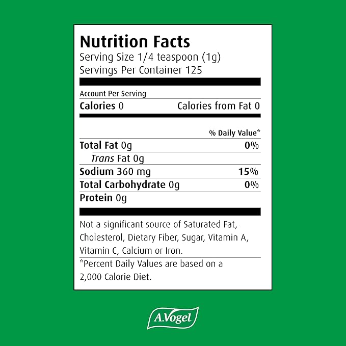 A. Vogel Herbamare Seasoned Sea Salt - USDA Organic - Seasoning Salt Infused with 12 Herbs - 33% Less Sodium - Non-GMO - Gluten Free - Kosher - 4.4 oz