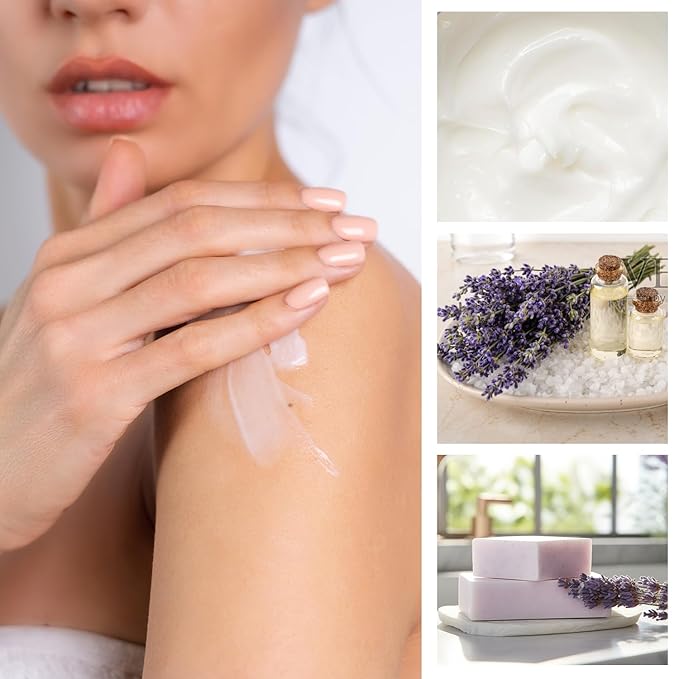 Lavender Spa Gift Set for Women, Luxury 9 Pcs Bath Salts Set, Relaxation Gifts for Women, Self Care Set, Clean Moisturizing Skin, Gifts for Mom, Wife, Sister, Friend