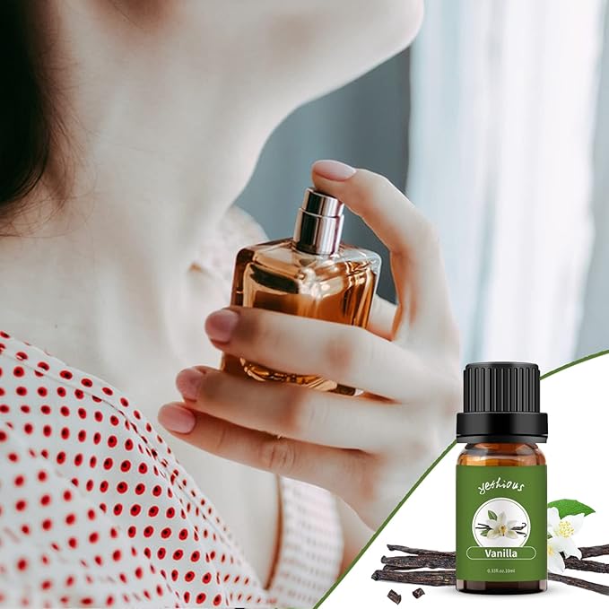 yethious Vanilla Essential Oil for Diffuser Organic Vanilla Lavender Essential Oil Set Lavender Oil 100% Pure Aromatherapy Oils - 2pcs X 10ml