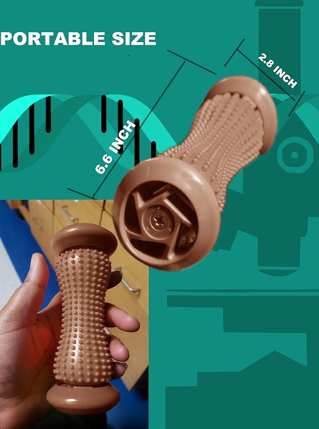Manual Foot Massager Roller for Plantar Fasciitis Relief, Portable Deep Tissue Muscle Massage Roller for Foot Arch and Heel Pain, Effective Reflexology Tool Relax The Nerves (Coffee)