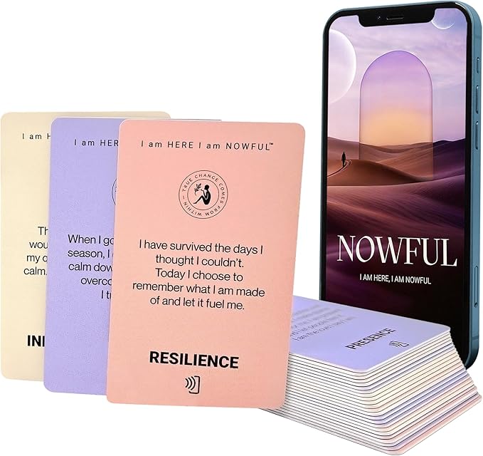 Smart Affirmation Cards – Daily Mindfulness & Self Care Deck with Phone Tap App for Personalized Guidance, Emotional Clarity & Positive Rituals