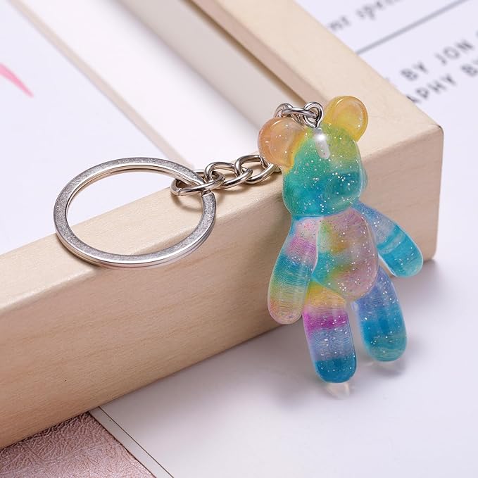 Pocket Bear Hug, Anxiety Relief Gifts for Women Men, Mental Health Positivity Gifts for Anxious Friend, Thinking of You Gift, Comforting Gift for Son Daughter Back to School, Rainbow Blue