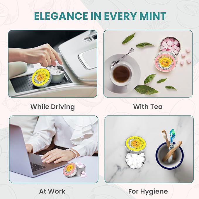 Xylitol Stone Sugar Free Candy - Vegan & Keto Friendly Unique Hard Candy - 100% Natural Flavor Candies - Gluten Free & Non-GMO Breath Freshener Mints - Pack of 6 (2 Strawberry, 2 Lemon, 2 Peach)