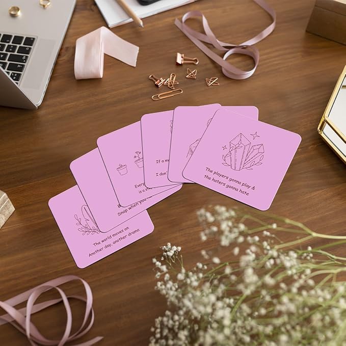 Positive Affirmation Cards for Women Inspirational Birthday Gifts for Music Lovers Motivational Cards for Game Nights Easter Mother’s Day Gifts (50pcs)