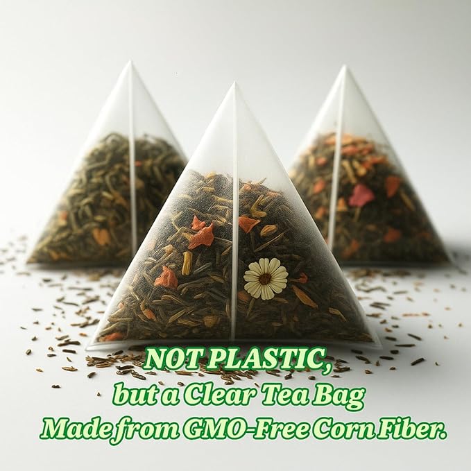 Tozzy Organic Turmeric Ginger Tea – 100 Count, Plant-Based Pyramid Tea Bags