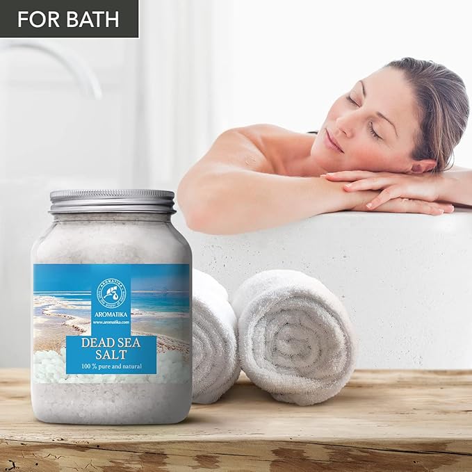 Dead Sea Salt 35 Oz - 100% Pure & Natural - Dead Sea Salts 1 kg- Best for Good Sleep - Stress Relief - Beauty - Relaxing - Bath Salts