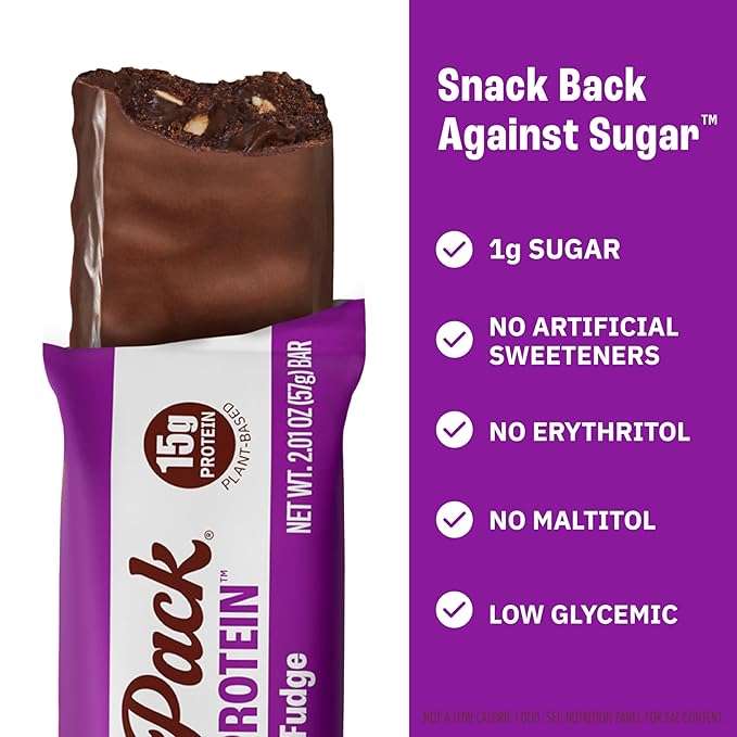Munk Pack 15g Probiotic Keto Protein Bars - Low Sugar, High Protein -1g Sugar, 4g Net Carbs. Vegan + Plant Based Gut Health. Low Carb Healthy Snack Bar. Brownie Nut Fudge