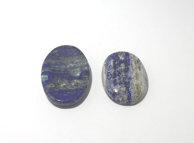 L PEDRA & CRYSTAL Worry Stone A Handheld Comfort to Ease Stress, Enhance Focus, and Promote Inner Peace (Lapiz Lazuli Worry Stone)