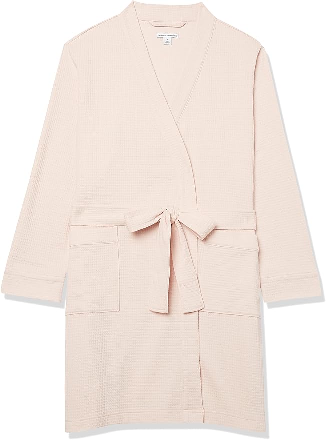 Amazon Essentials Women's Lightweight Waffle Mid-Length Robe (Available in Plus Size)