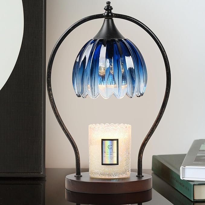 Candle Warmer Lamp with Timer Dimmable: Electric Candle Warmer Birthday Gifts for Women Mom - Candle Lamp Warmer House Warming Gifts New Home Decor - Wax Warmer for Jar Candles with 2 Bulbs