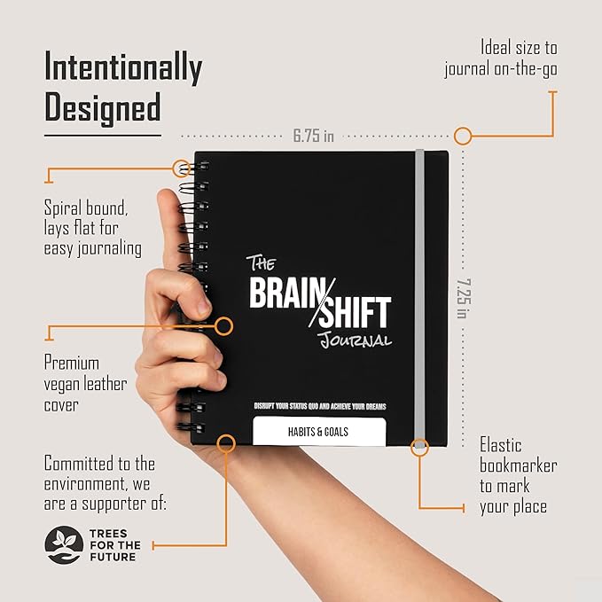 The Behavior Shift Brain Shift Journal: Habits & Goals - Productivity Planner with Guided Prompts for Habit, Goal & Personal growth- Gratitude & Manifestation journal -13 Week Planner & Self Care Tool