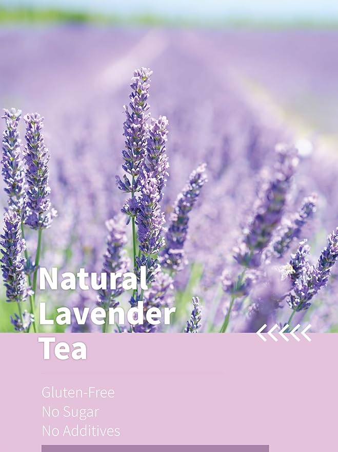 HYNTMYT Lavender Tea, Food Grade Lavender Herbal Tea, Natural Dried Lavender Buds for Tea, Baking, Lemonade, Fresh Aroma, 115g
