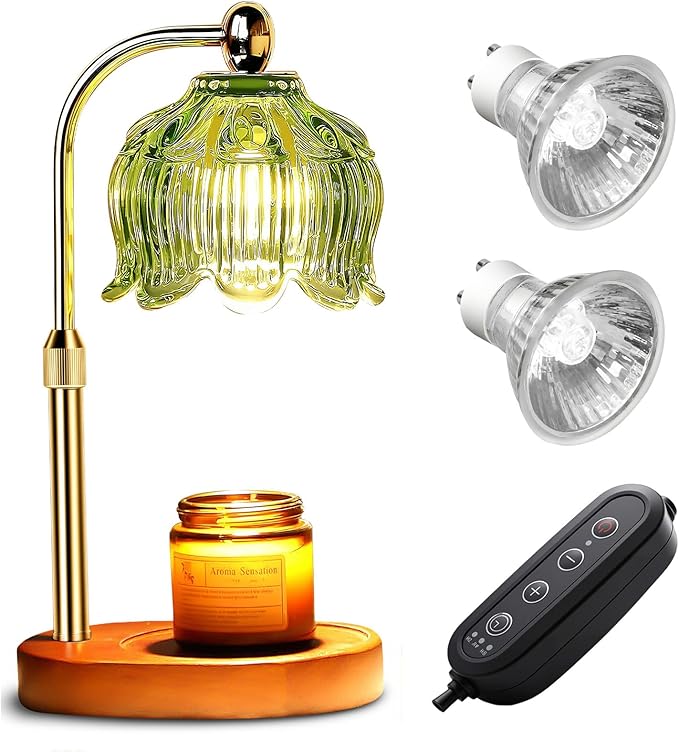 GEEZO Fragrance Candle Warmer Lamp,Electric Candle Warmer with Timer & Dimmer,Mom Christmas Birthday Gifts for Women, House Warming Gifts New Home Bedroom Decor